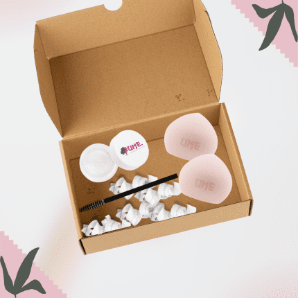 Full Bundle Eyebrow Wax + Eyebrow Brush + Makeup Sponges UME Peach 1+1